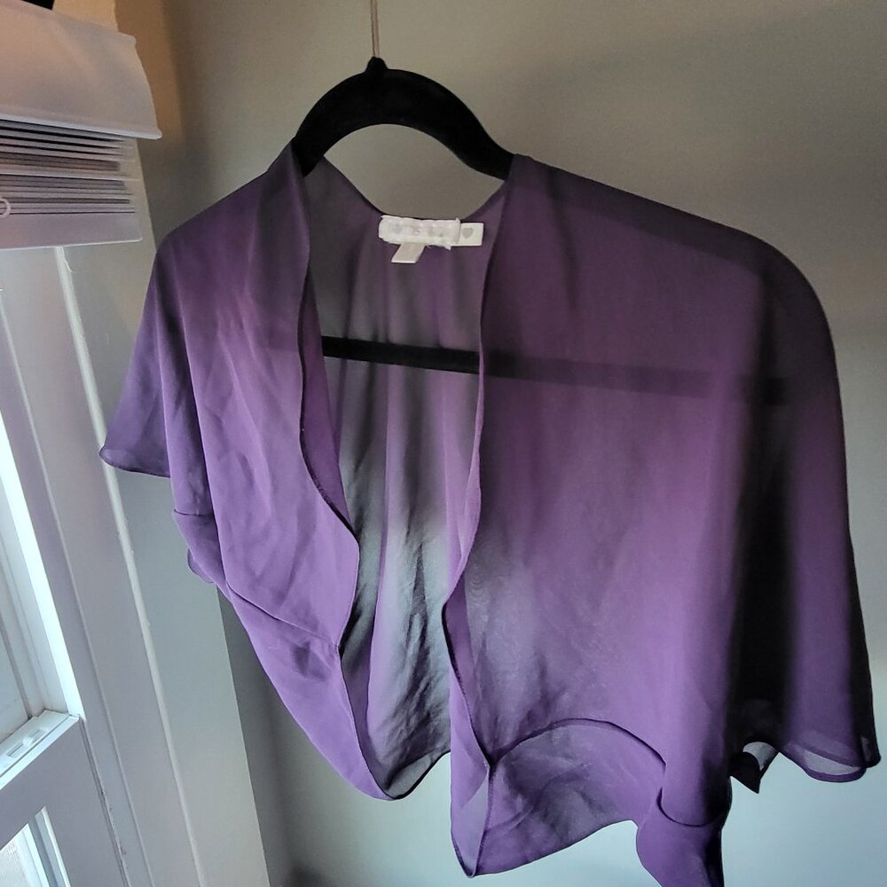 David's Bridal Plum Shrug